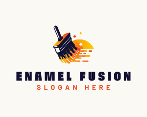 Acrylic Paintbrush Renovation logo design