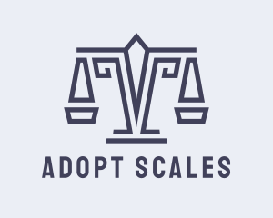 Ancient Justice Scale logo design