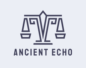 Ancient Justice Scale logo design