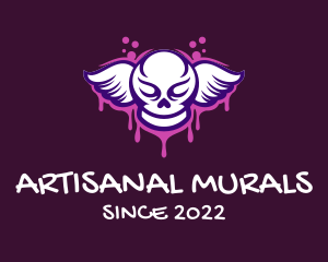 Skull Mural Art Graffiti  logo design