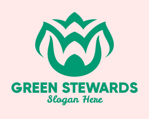 Green Organic Spa logo design