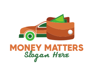 Car Sales Wallet Cash logo design