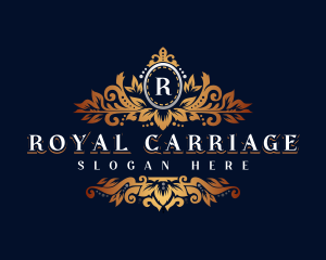 Royal Flower Crown Shield  logo design