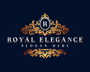 Royal Flower Crown Shield  logo design