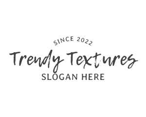 Texture Script Wordmark logo design