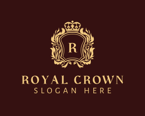 Royal Shield Crown logo design