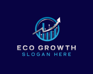 Arrow Growth Graph logo design