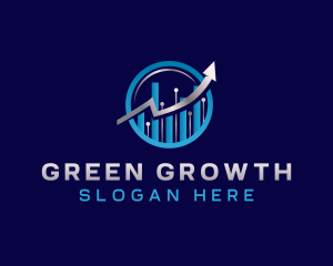 Arrow Growth Graph logo design