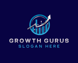 Arrow Growth Graph logo design