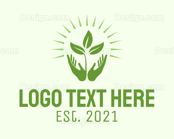 Green Hand Nature Logo