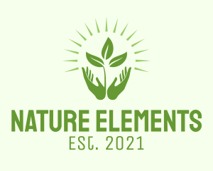 Green Hand Nature  logo design