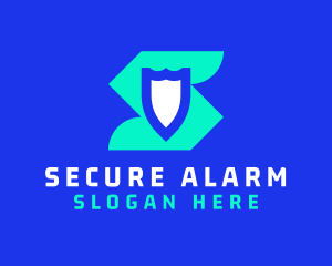 Security Shield Letter S logo design