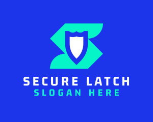 Security Shield Letter S logo design