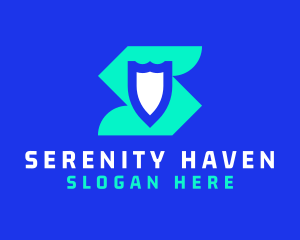 Security Shield Letter S logo design