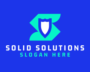 Security Shield Letter S logo design