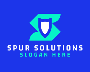 Security Shield Letter S logo design