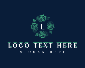 Garden Leaf Wreath logo