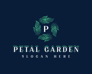 Garden Leaf Wreath logo design