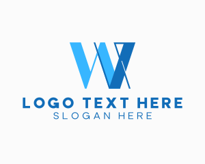 Modern Geometric Business Letter W logo