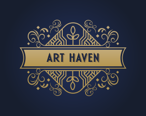 Art Deco Frame Ornament logo design