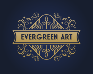 Art Deco Frame Ornament logo design