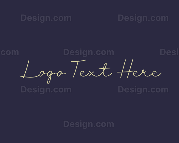 Elegant Handwritten Signature Logo