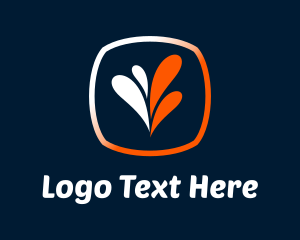 White & Orange Leaves logo