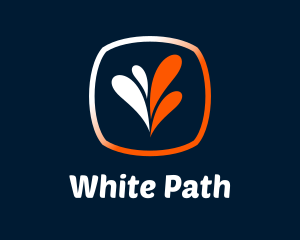 White & Orange Leaves logo