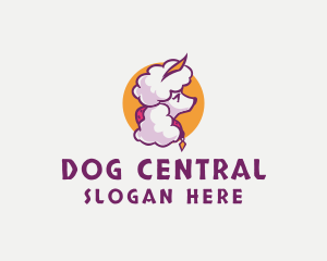 Grooming Poodle Dog  logo design