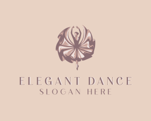 Floral Dancing Female  logo design