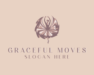 Floral Dancing Female  logo design