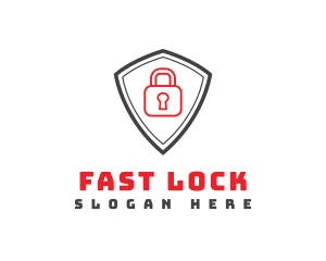 Secure Lock Shield logo design