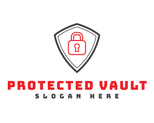 Secure Lock Shield logo design