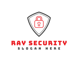 Secure Lock Shield logo design