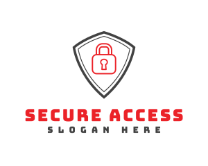 Secure Lock Shield logo design