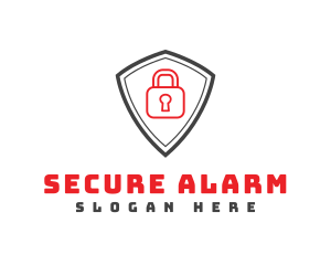 Secure Lock Shield logo design