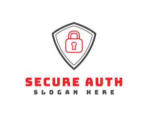 Secure Lock Shield logo design