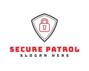 Secure Lock Shield logo design