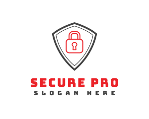 Secure Lock Shield logo design