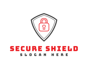 Secure Lock Shield logo design