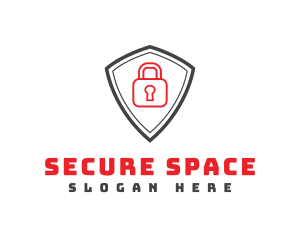 Secure Lock Shield logo design