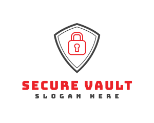 Secure Lock Shield logo design