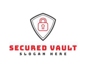 Secure Lock Shield logo design