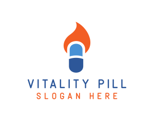 Fire Capsule Medicine logo design