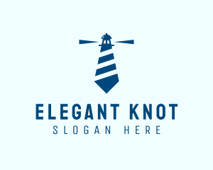 Blue Lighthouse Necktie logo design