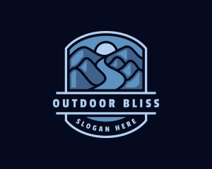 Outdoor Mountain Road Trip logo design