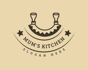 Retro Kitchen Knife logo design