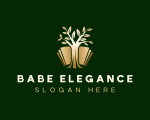 Elegant Tree Book logo design