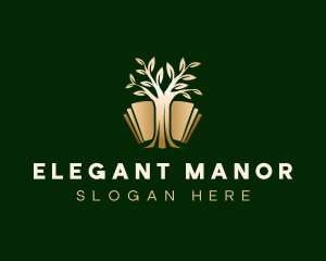 Elegant Tree Book logo design