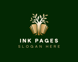 Elegant Tree Book logo design